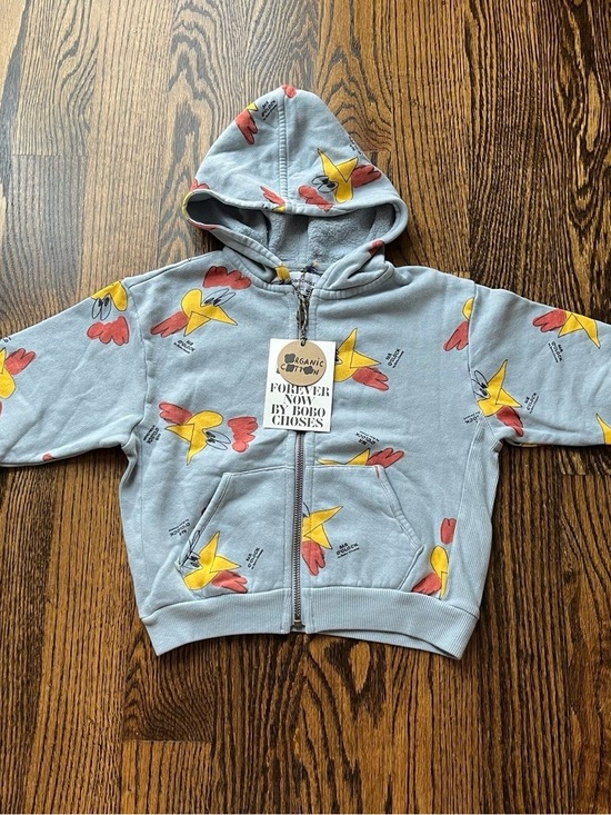 Bobo Choses Other - NWT - Bobo Choses Organic Cotton Rooster Zip-Up Hoodie (2-3Y)